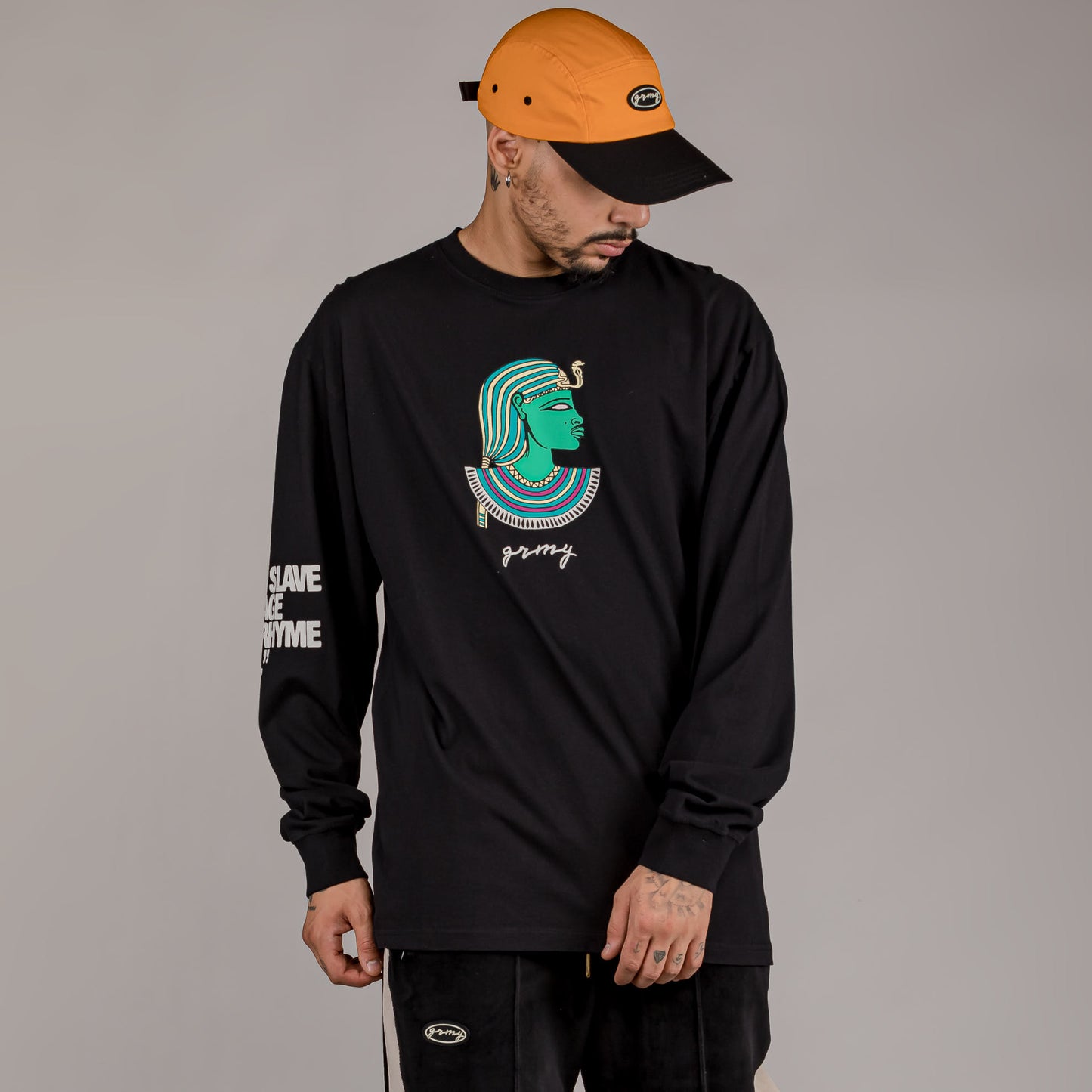 GRIMEY IAM LONG SLEEVE TEE (NAS) BLACK