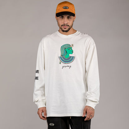 GRIMEY IAM LONG SLEEVE TEE (NAS) WHITE