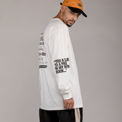 GRIMEY IAM LONG SLEEVE TEE (NAS) WHITE