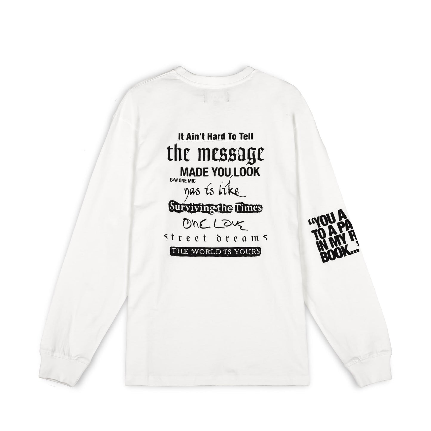 GRIMEY IAM LONG SLEEVE TEE (NAS) WHITE