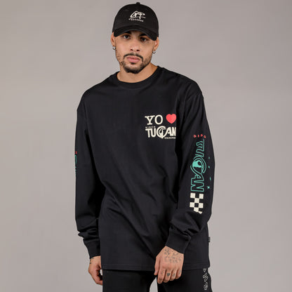 GRIMEY PASION GAMBERRA (GP X GRMY) LONG SLEEVE TEE BLACK
