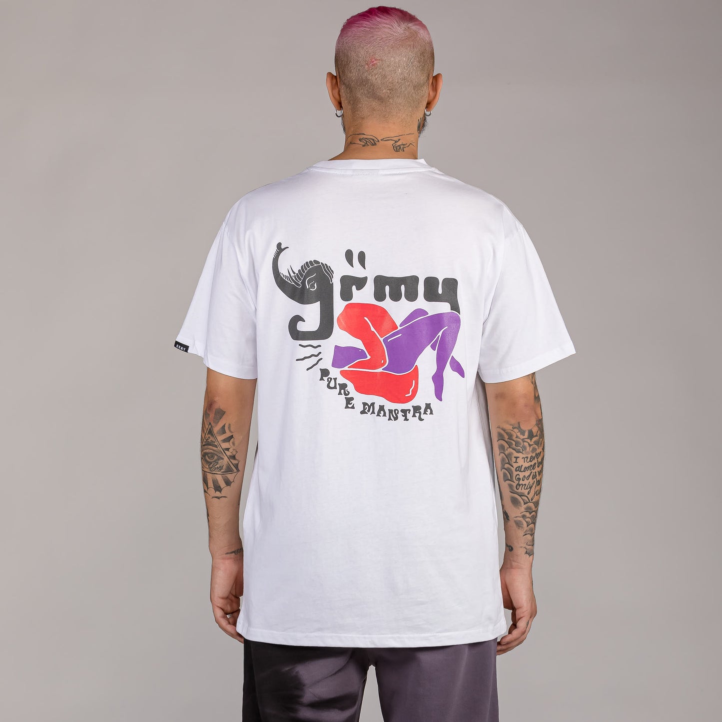 GRIMEY LUST MANTRA TEE WHITE