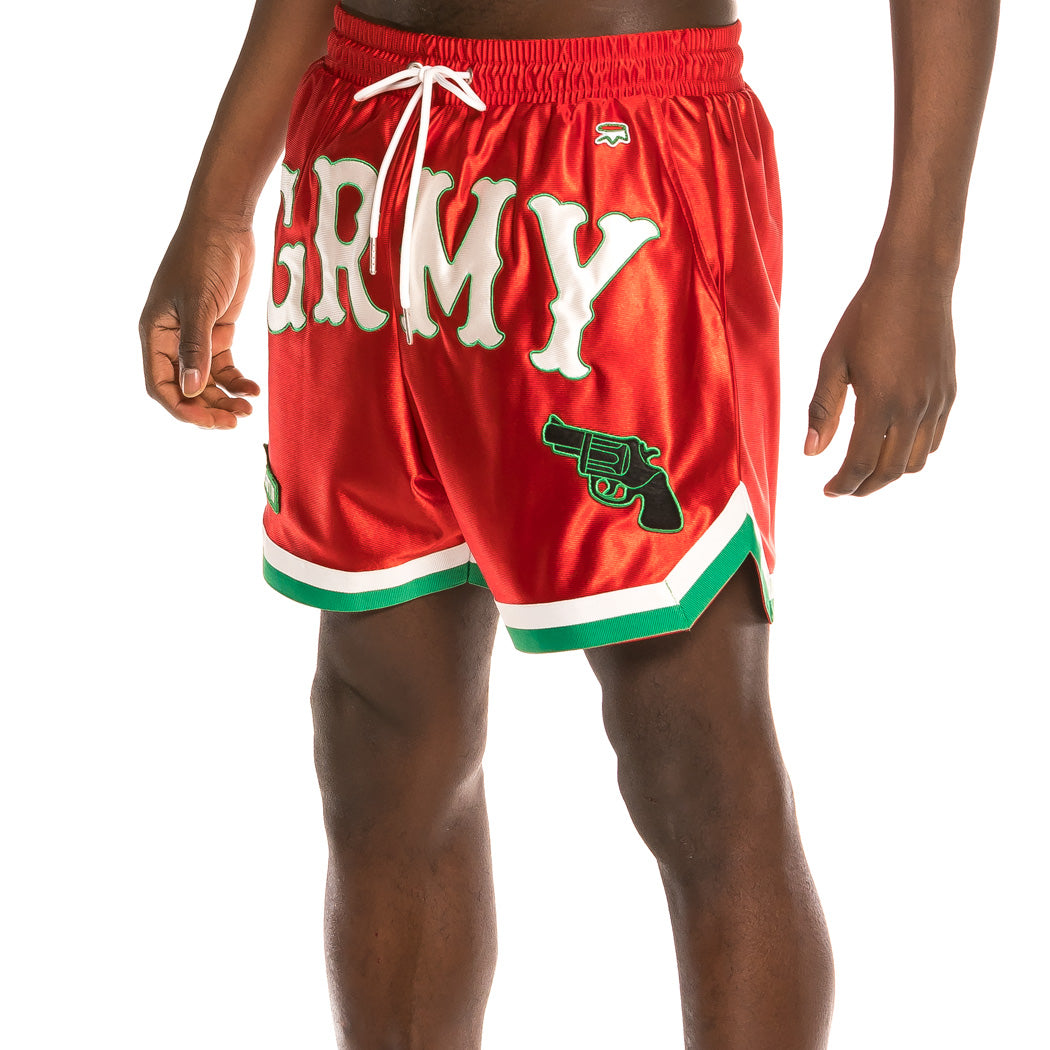 GRIMEY THE LOOT RUNNING SHORTS RED