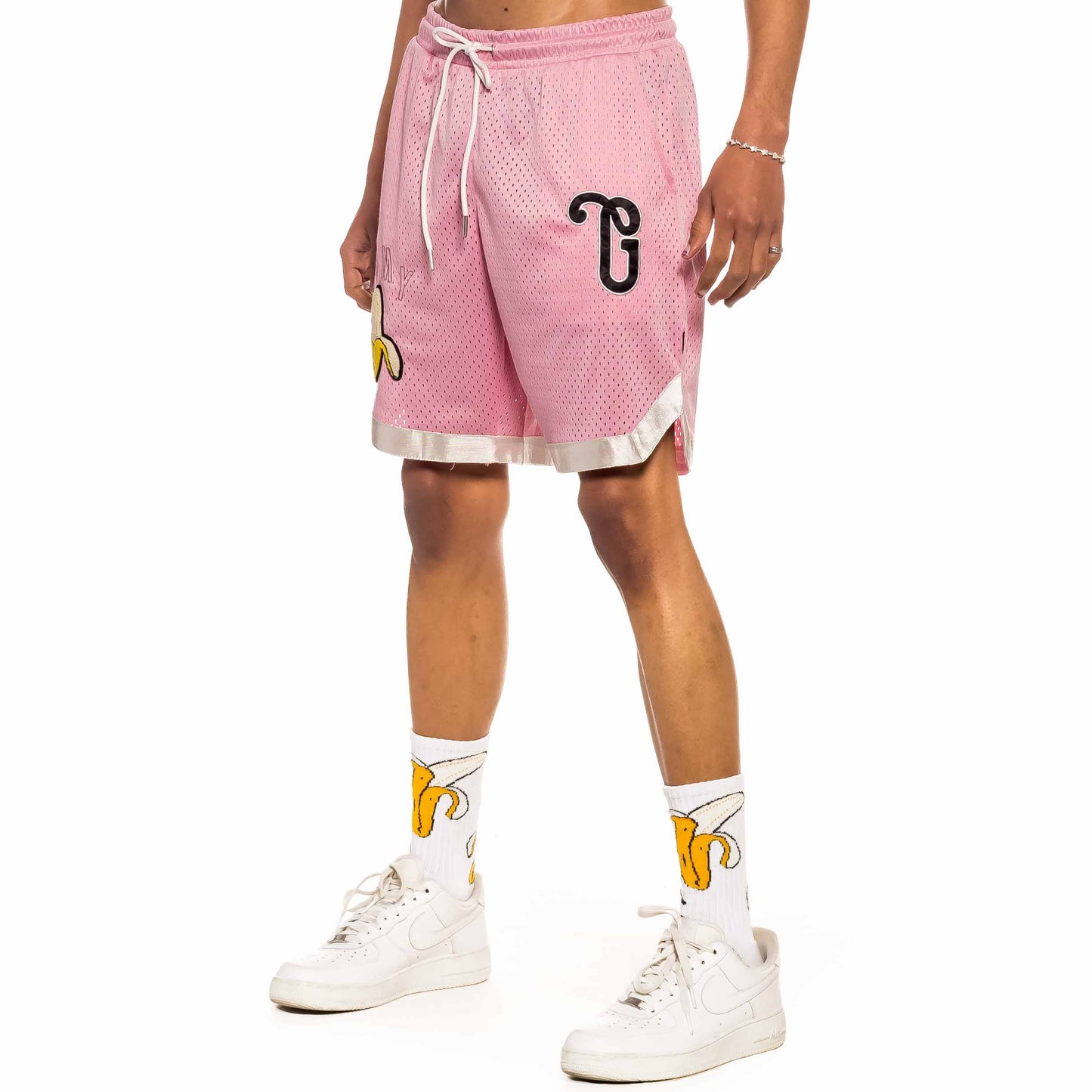 GRIMEY JUNGLE PUNCH RUNNING SHORTS PINK