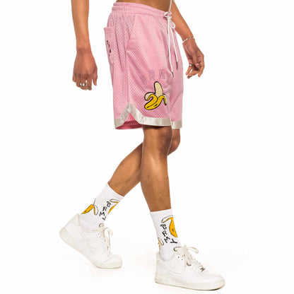 GRIMEY JUNGLE PUNCH RUNNING SHORTS PINK