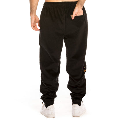 GRIMEY NITE MARAUDER CORDUROY TRACK PANTS BLK