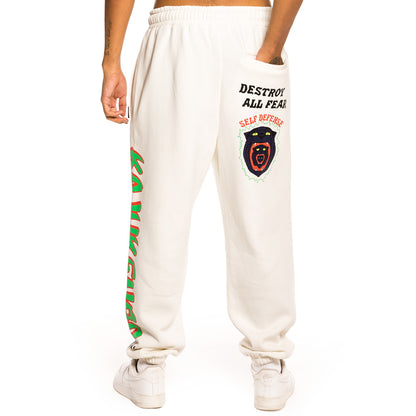 GRIMEY DESTROY ALL FEAR SWEATPANTS WHITE