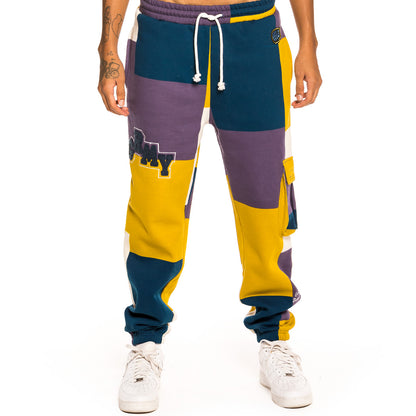 GRIMEY SINGGANG JUNCTION ALL OVER PRINT SWEATPANTS NAVY