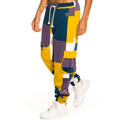GRIMEY SINGGANG JUNCTION ALL OVER PRINT SWEATPANTS NAVY