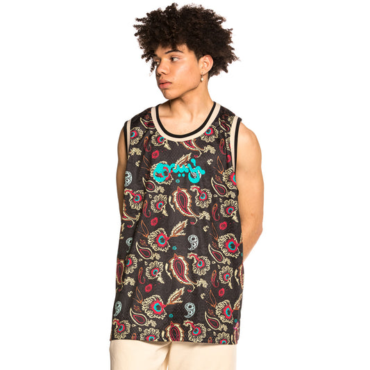 GRIMEY HOPE UNSEEN ALL OVER PRINT MESH TANK TOP BLACK