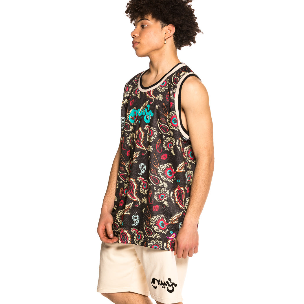 GRIMEY HOPE UNSEEN ALL OVER PRINT MESH TANK TOP BLACK