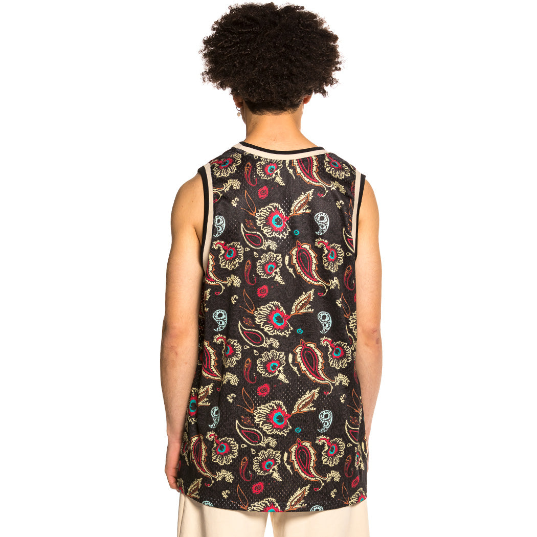 GRIMEY HOPE UNSEEN ALL OVER PRINT MESH TANK TOP BLACK