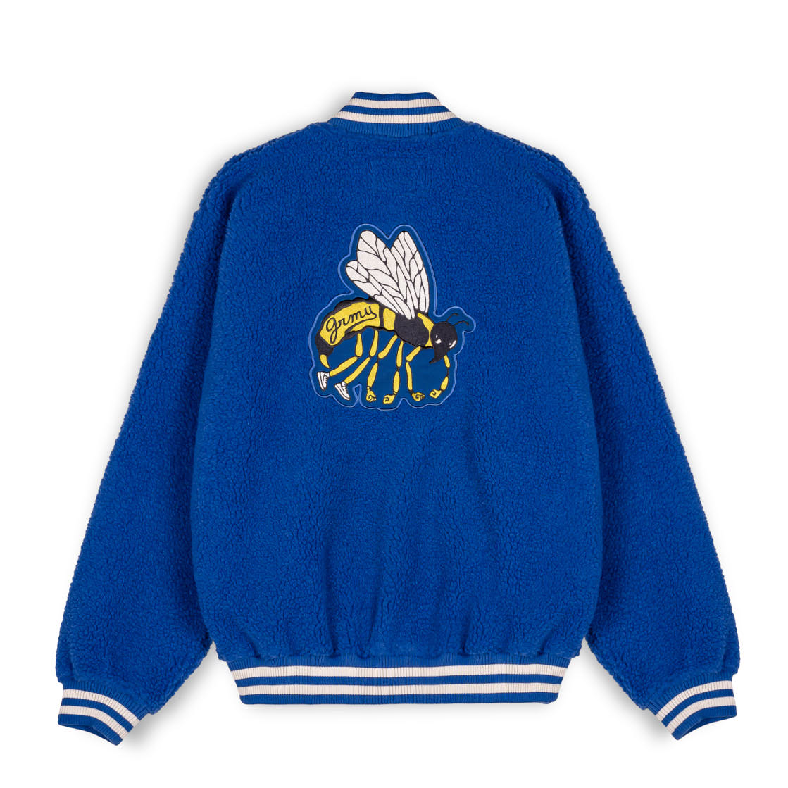 GRIMEY HIVE SHERPA BUTTON SWEATSHIRT BLUE