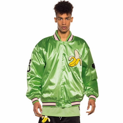 GRIMEY JUNGLE PUNCH SATIN JACKET GREEN