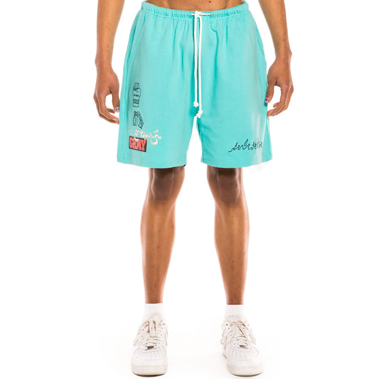 GRIMEY DAY DREAMER SWEATSHORTS BLUE