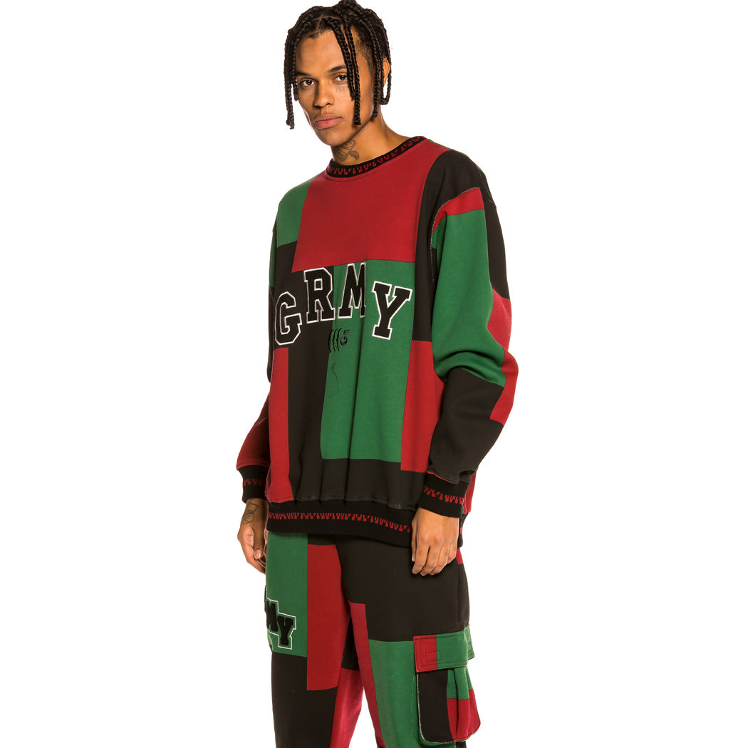 GRIMEY SINGGANG JUNCTION ALL OVER PRINT CREWNECK RED