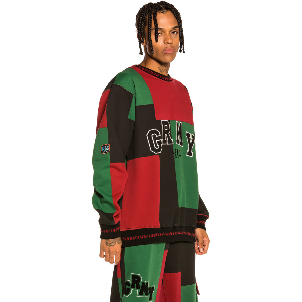 GRIMEY SINGGANG JUNCTION ALL OVER PRINT CREWNECK RED