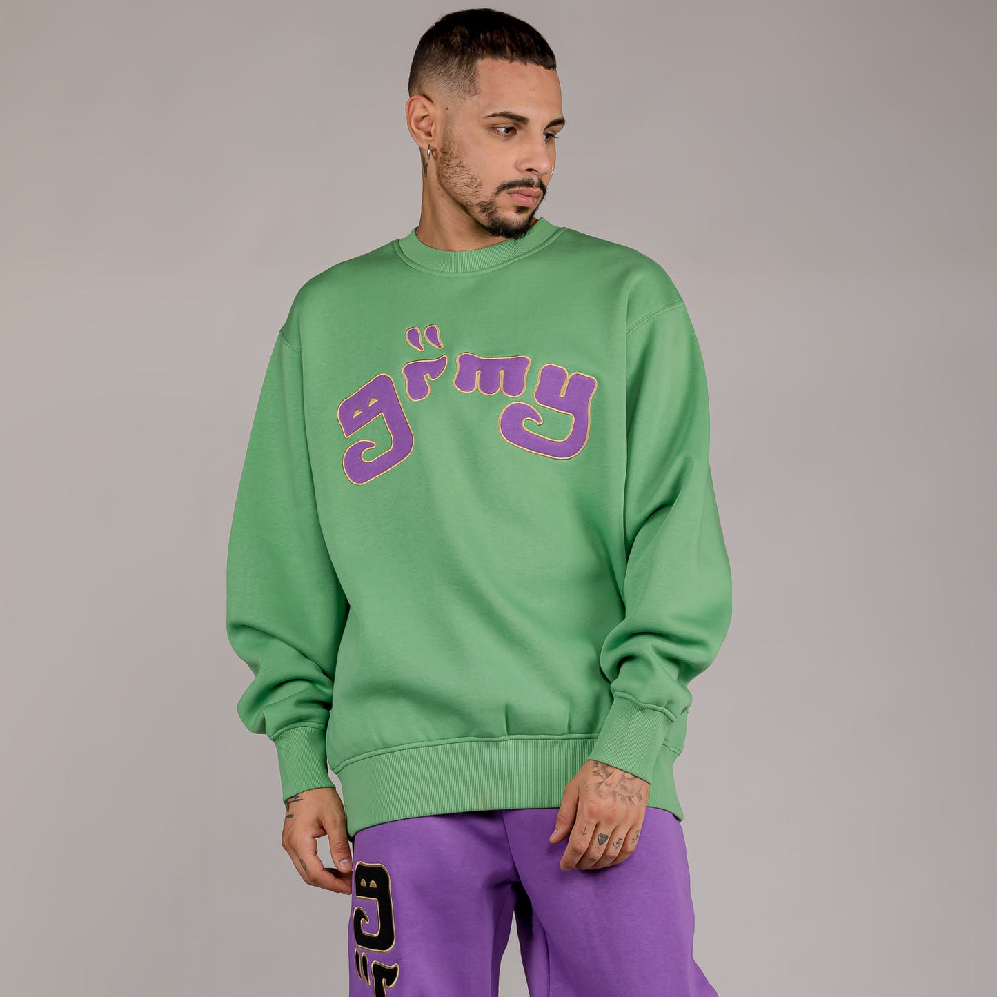 GRIMEY LUST MANTRA CREWNECK GREEN