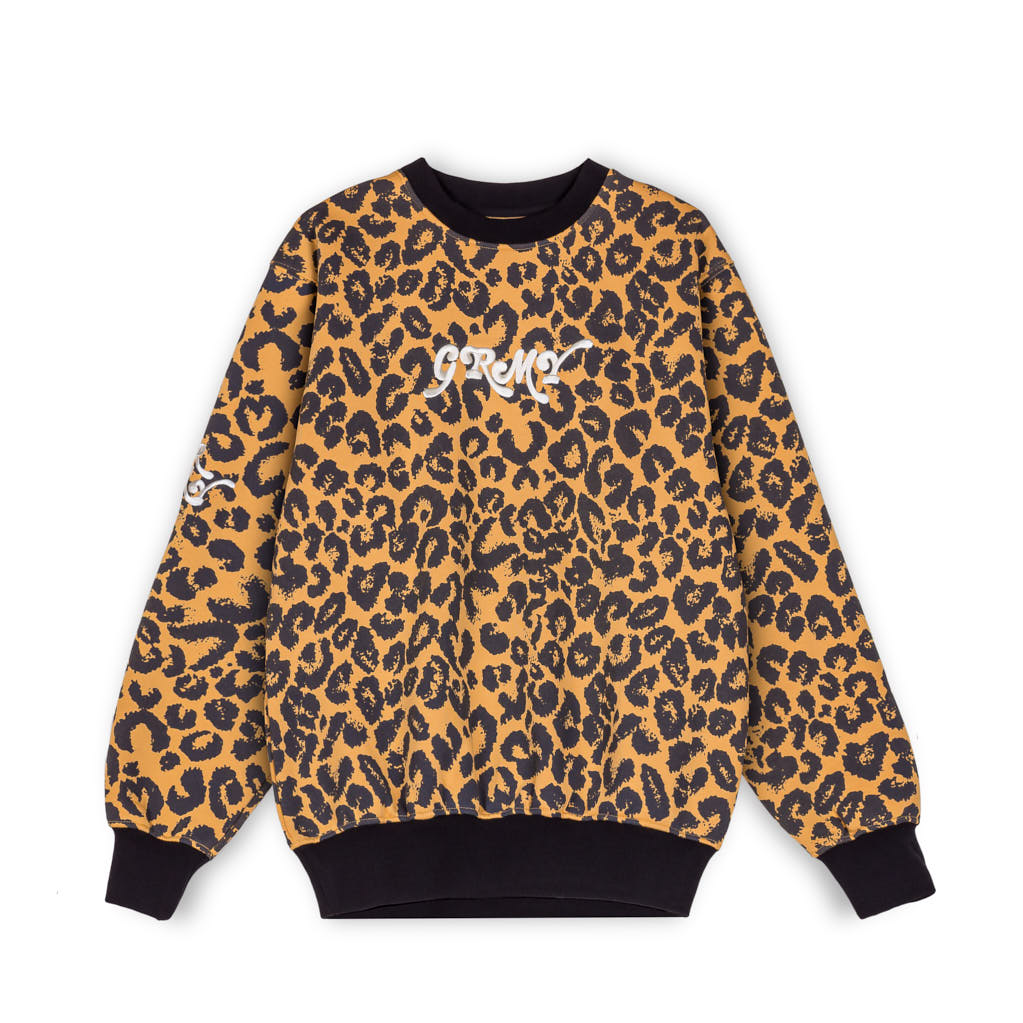 GRIMEY WESTBOUND ALL OVER PRINT CREWNECK LEOPARD