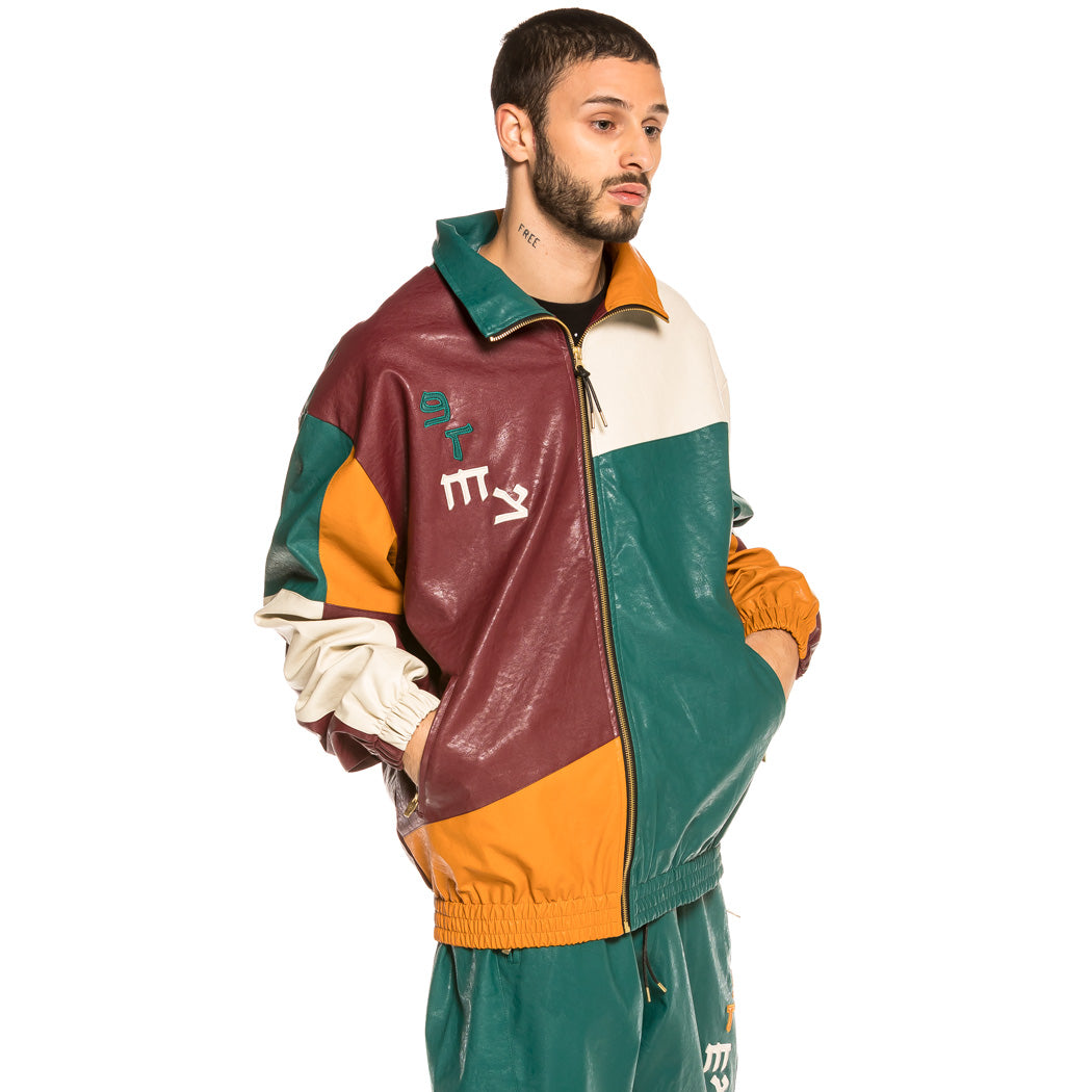 GRIMEY CALL OF YORE PU LEATHER TRACK JACKET MTC