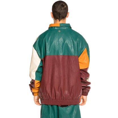 GRIMEY CALL OF YORE PU LEATHER TRACK JACKET MTC