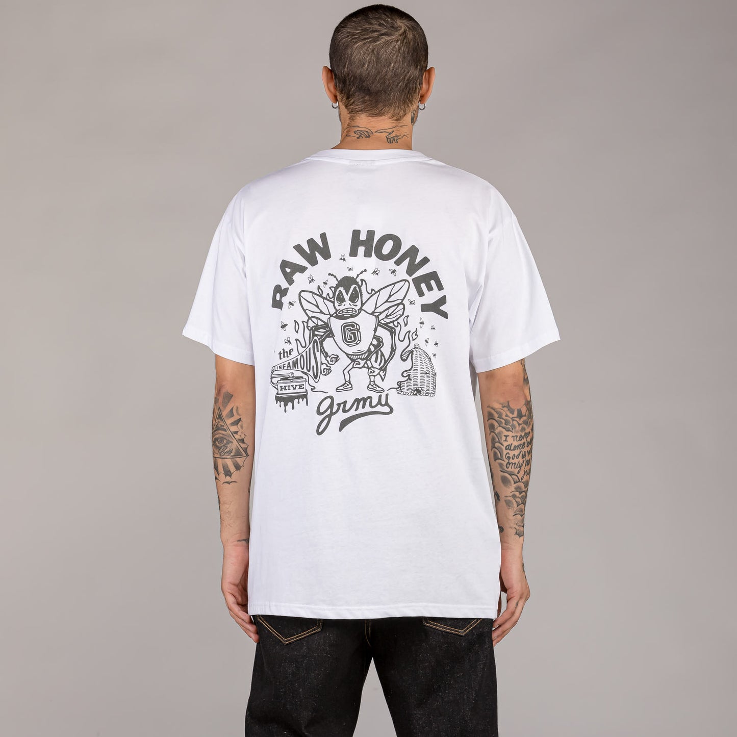 GRIMEY HIVE TEE WHITE