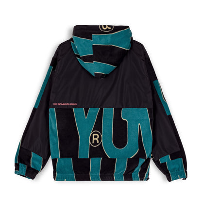 GRIMEY SNOW FOX ALL OVER PRINT POLAR FLEECE ZIP HOODIE BLUE