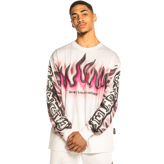 GRIMEY X SHIRTKING PHADE LONG SLEEVE TEE WHITE