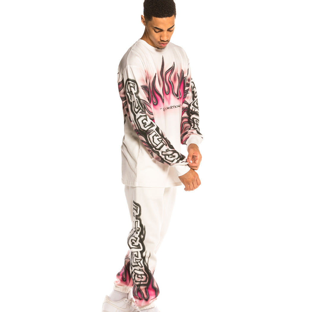 GRIMEY X SHIRTKING PHADE LONG SLEEVE TEE WHITE