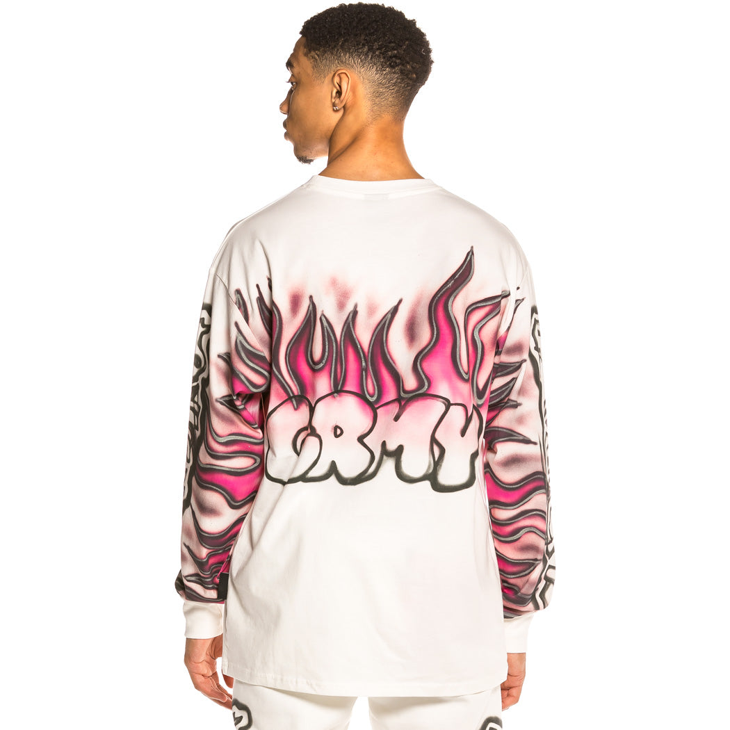 GRIMEY X SHIRTKING PHADE LONG SLEEVE TEE WHITE